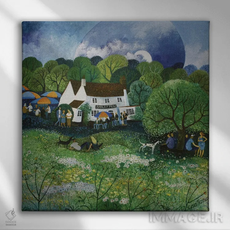 تابلو درخت جو (نقاشی آبرنگ)، ۲۰۰۹ اثر لیزا گرا یِنسن - نمای روبهرو روی دیوار