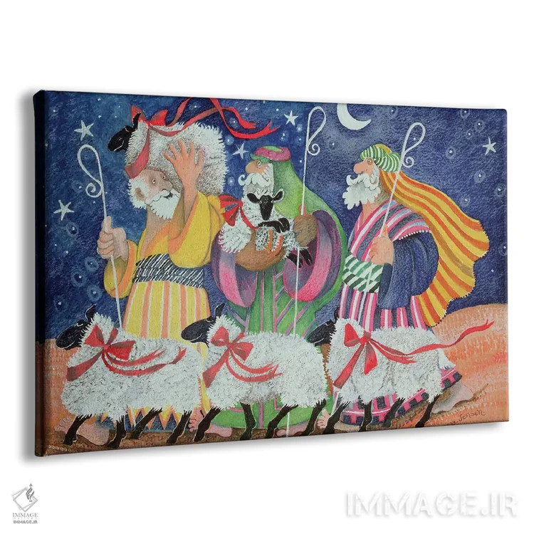 تابلو سه چوپان اثر لیزا گرا یِنسن - نمای پرسپکتیو محصول