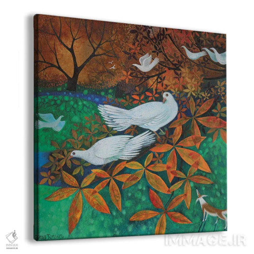 تابلو کبوتران سفید، ۲۰۱۶ اثر لیزا گرا یِنسن - نمای پرسپکتیو محصول