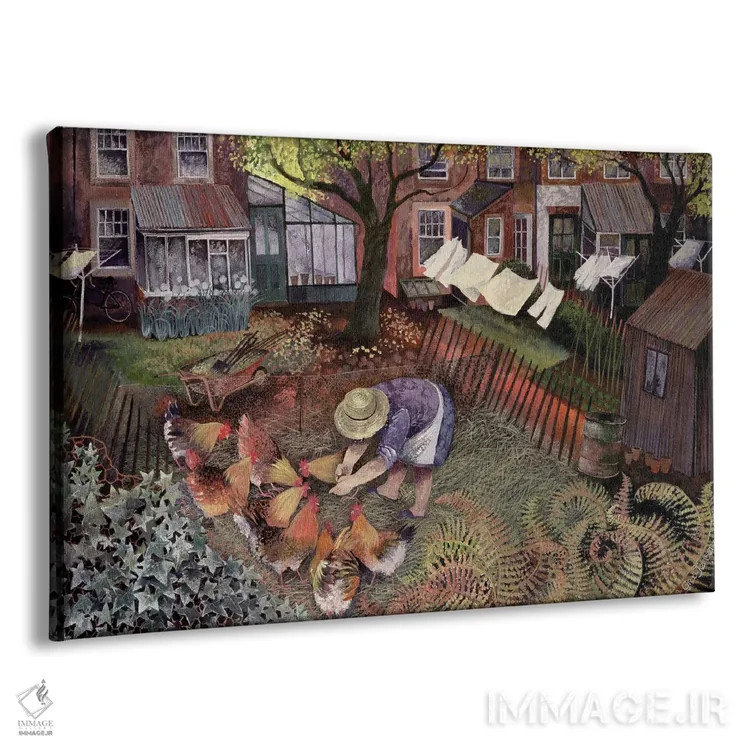 تابلو مرغهای شهری، ۱۹۹۵ اثر لیزا گرا یِنسن - نمای پرسپکتیو محصول