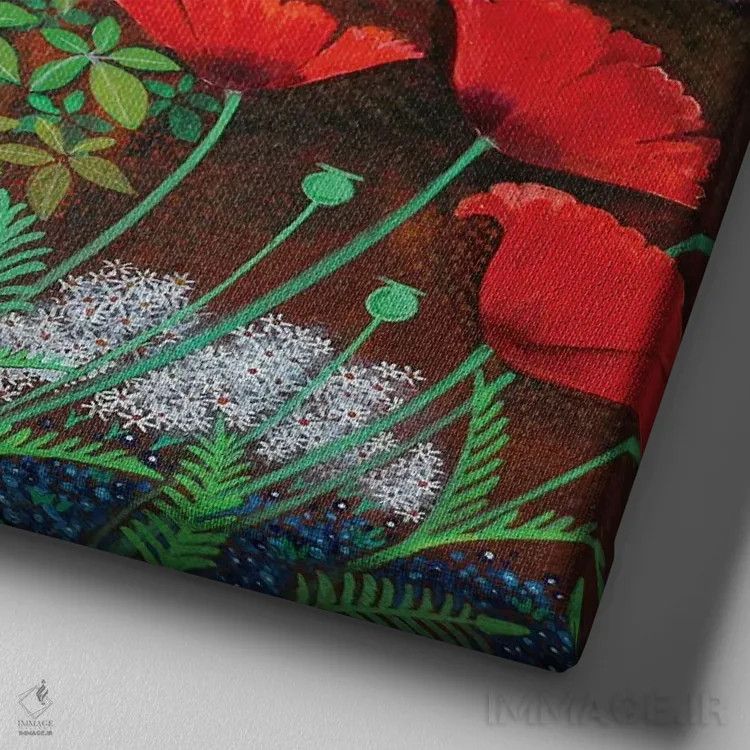 تابلو وقت رفتن، ۲۰۱۷ اثر لیزا گرا یِنسن - نمای نزدیک بافت بوم