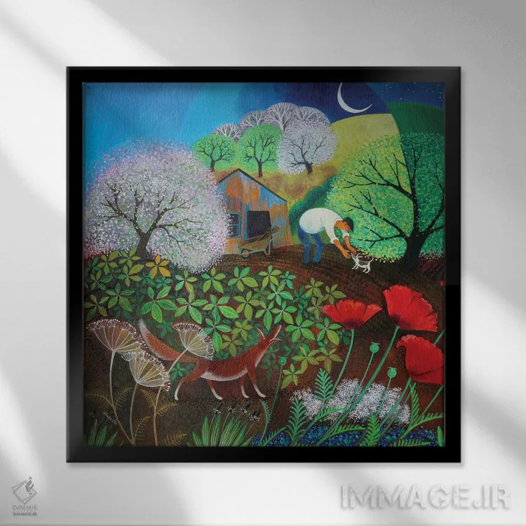 تابلو وقت رفتن، ۲۰۱۷ اثر لیزا گرا یِنسن - نمای قابدار مشکی