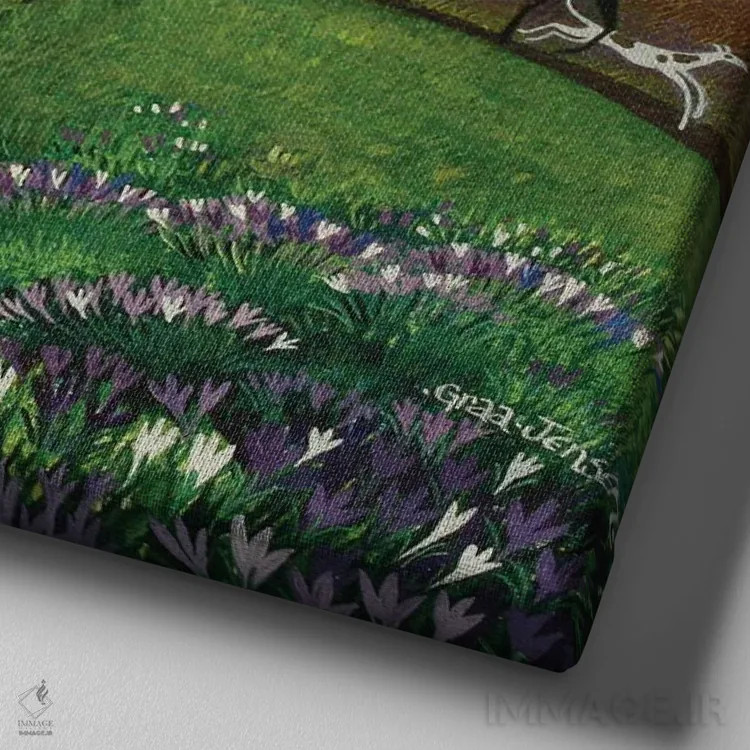 تابلو ویمبلدون کامن (پارک عمومی لندن)، ۲۰۱۳ اثر لیزا گرا یِنسن - نمای نزدیک بافت بوم