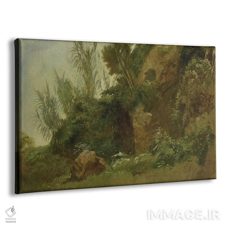 تابلو مطالعه منظره در حمامهای کاراکالا (رم) اثر انسلْم فوئرباخ (نقاش آلمانی) - نمای پرسپکتیو محصول