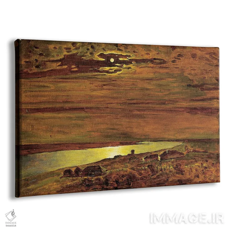 تابلو شب مهتابی بر دنیپر (اوکراین) اثر آرکیپ ایوانوویچ کوئینجی (نقاش روسی) - نمای پرسپکتیو محصول