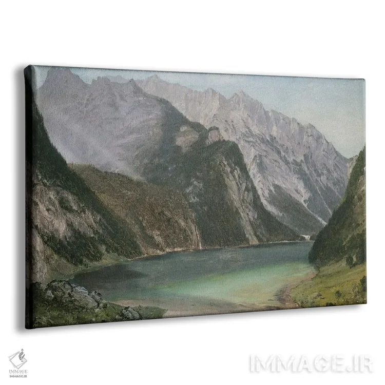 تابلو دریاچه آلبی (کوهستان آلپ) اثر فردریک ادوین چرچ (نقاش آمریکایی سبک هودسونریور) - نمای پرسپکتیو محصول