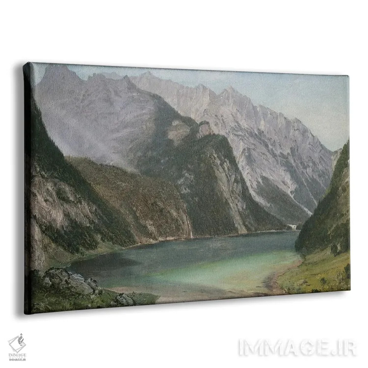 تابلو دریاچه آلبی (کوهستان آلپ) اثر فردریک ادوین چرچ (نقاش آمریکایی سبک هودسونریور) - نمای پرسپکتیو محصول