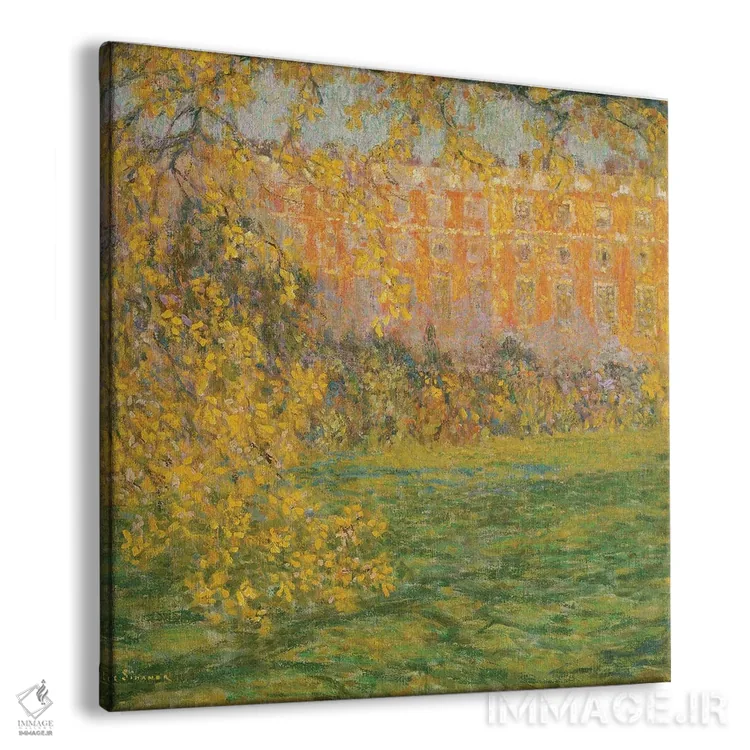 تابلو پاییز، همپتون کورت (انگلستان) اثر آنری اوژن اوگوستین لو سیدانر - نمای پرسپکتیو محصول