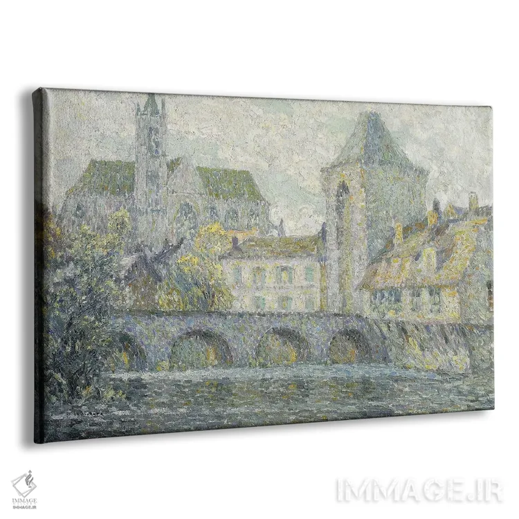 تابلو منظره مورِت، پل، ۱۹۱۸ (فرانسه) اثر آنری اوژن اوگوستین لو سیدانر - نمای پرسپکتیو محصول