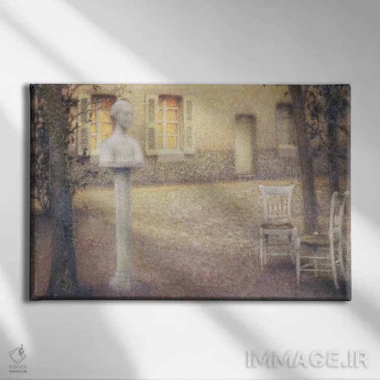 تابلو نیمتنه در باغ زمان گرگومیش اثر آنری اوژن اوگوستین لو سیدانر - نمای روبهرو روی دیوار
