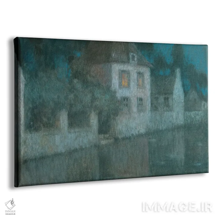 تابلو کانال به سمت نمور (فرانسه) اثر آنری اوژن اوگوستین لو سیدانر - نمای پرسپکتیو محصول