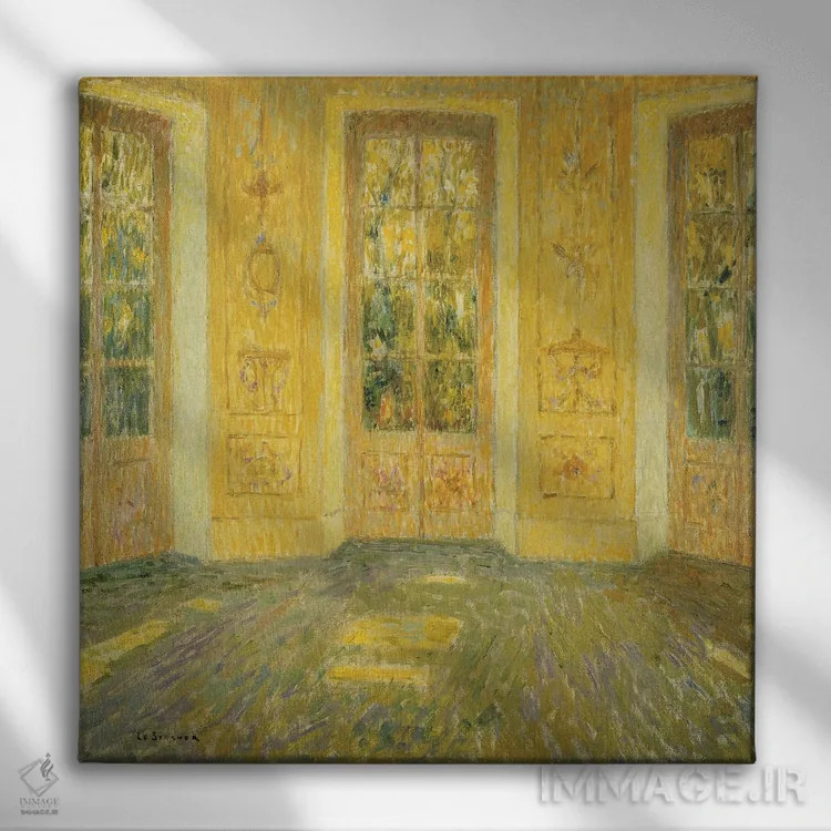 تابلو پنجرههای رو به پارک، ۱۹۳۸ اثر آنری اوژن اوگوستین لو سیدانر - نمای روبهرو روی دیوار