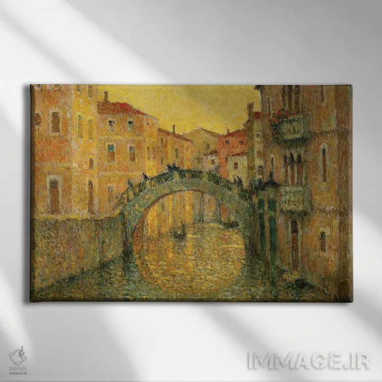 تابلو خورشید صبحگاهی، ونیز، ۱۹۱۷ اثر آنری اوژن اوگوستین لو سیدانر - نمای روبهرو روی دیوار