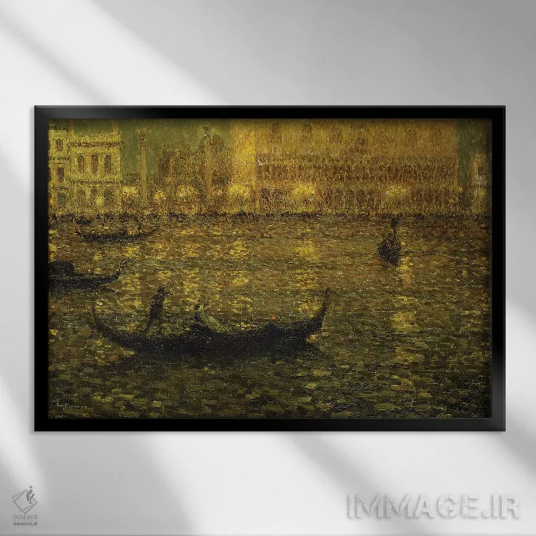 تابلو کاخ دوکها، ۱۹۱۵ اثر آنری اوژن اوگوستین لو سیدانر - نمای قابدار مشکی