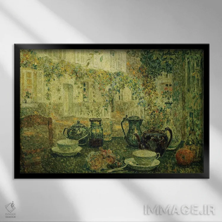 تابلو میز سنگی، ۱۹۱۹ اثر آنری اوژن اوگوستین لو سیدانر - نمای قابدار مشکی