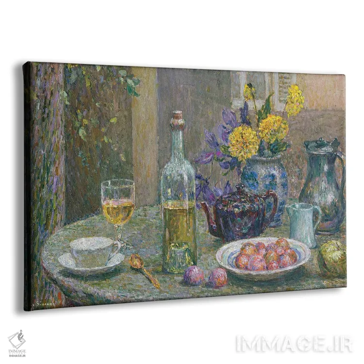 تابلو دالیای زرد، ۱۹۲۵ (گل) اثر آنری اوژن اوگوستین لو سیدانر - نمای پرسپکتیو محصول