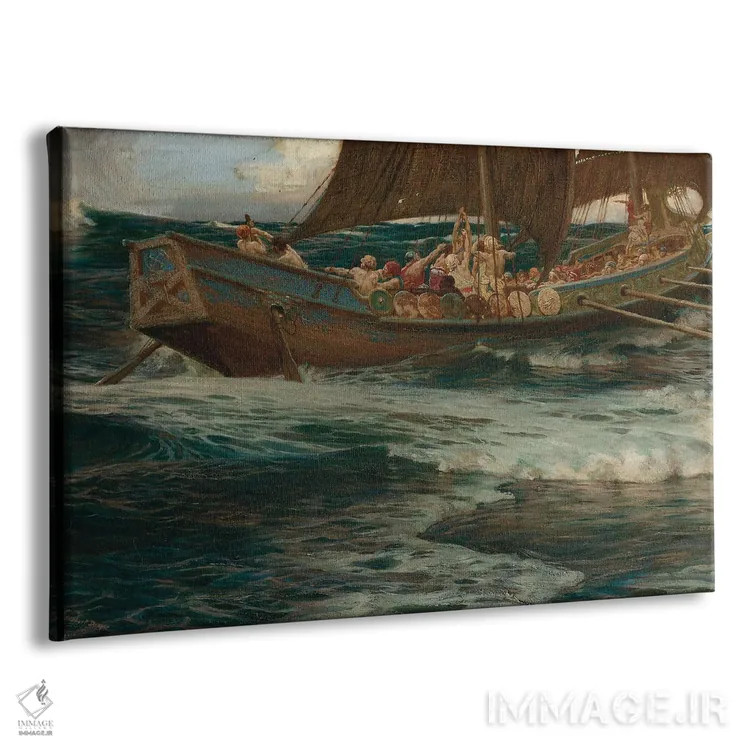 تابلو خشم خدای دریا اثر هربرت جیمز دریپر - نمای پرسپکتیو محصول