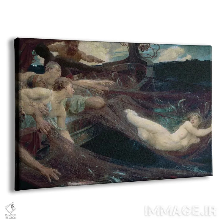 تابلو دختر دریایی، ۱۸۹۴ اثر هربرت جیمز دریپر - نمای پرسپکتیو محصول