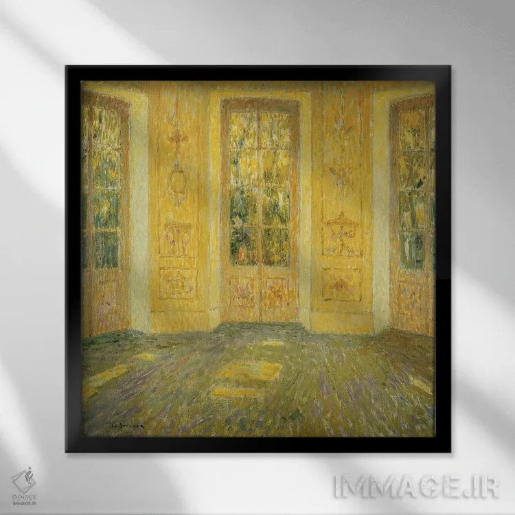 تابلو پنجرههای رو به پارک، ۱۹۳۸ اثر آنری اوژن اوگوستین لو سیدانر - نمای قابدار مشکی