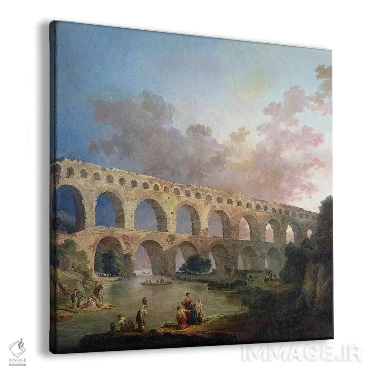 تابلو Nimes, C.1786,پل پونت دو گار، نیم، حدود ۱۷۸۶ اثر هوبرت روبر - نمای پرسپکتیو محصول