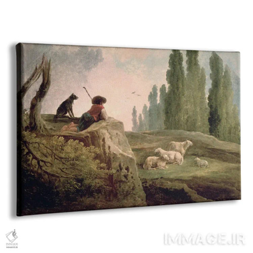 تابلو چوپان اثر هوبرت روبر - نمای پرسپکتیو محصول