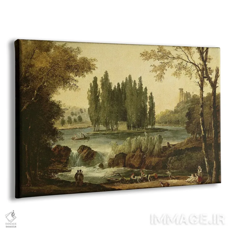 تابلو 1802,مقبرهٔ ژان ژاک روسو در ارمنونویل، ۱۸۰۲ اثر هوبرت روبر - نمای پرسپکتیو محصول