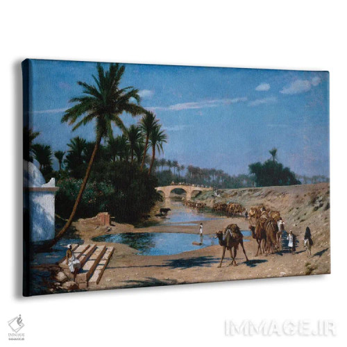 تابلو کاروان اثر ژان لئون ژروم (نقاش فرانسوی) - نمای پرسپکتیو محصول