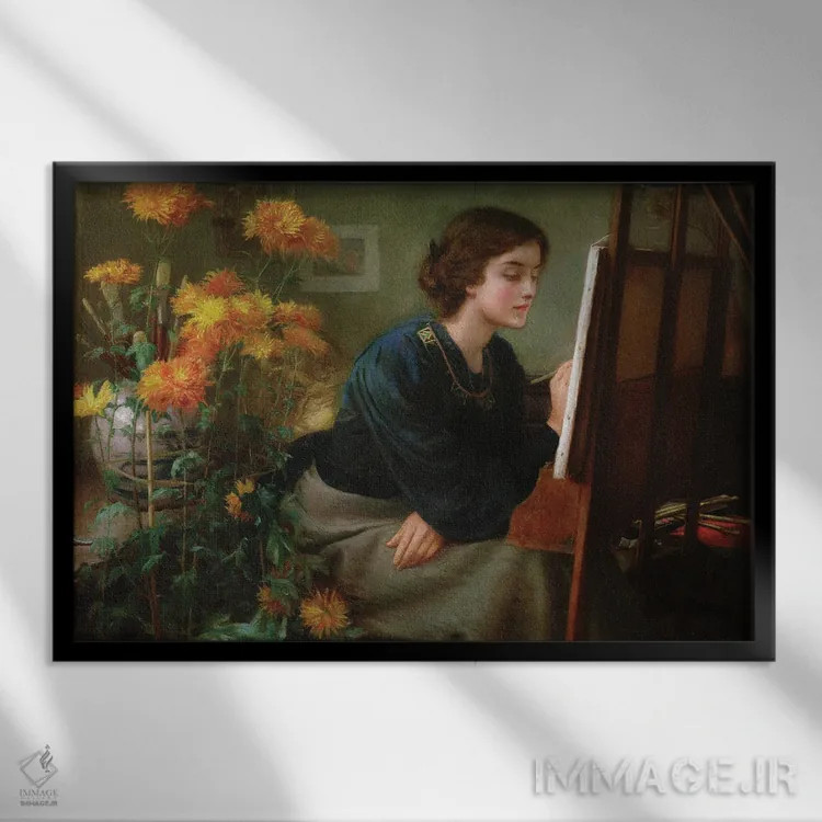 تابلو پای سهپایهٔ نقاشی اثر جیمز ان. لی - نمای قابدار مشکی