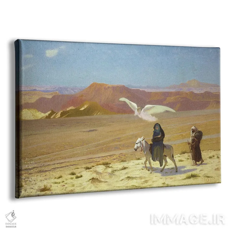 تابلو فرار به مصر (روایت باوری) اثر ژان لئون ژروم (نقاش فرانسوی) - نمای پرسپکتیو محصول