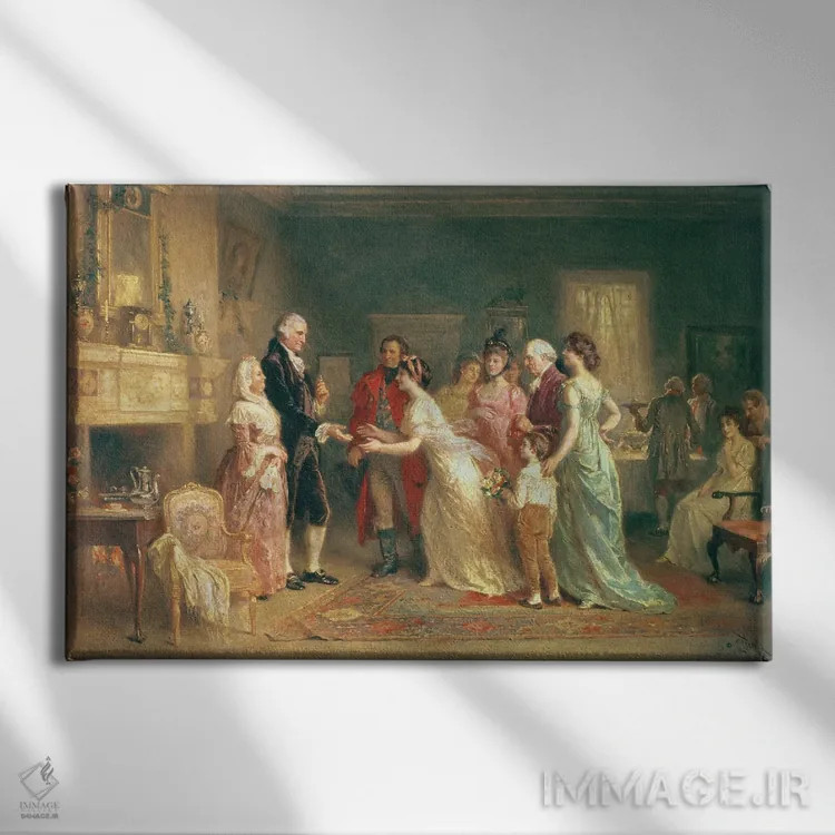 تابلو 1798,زادروز واشنگتن، ۱۷۹۸ اثر ژان لئون ژروم فریس - نمای روبهرو روی دیوار