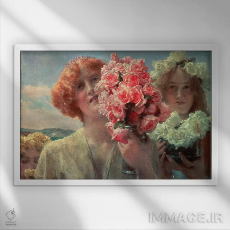 تابلو 1911,پیشنهاد تابستانی، ۱۹۱۱ اثر سر لاورنس آلما-تادما (نقاش منزازی انگلیسی) - نمای قابدار سفید