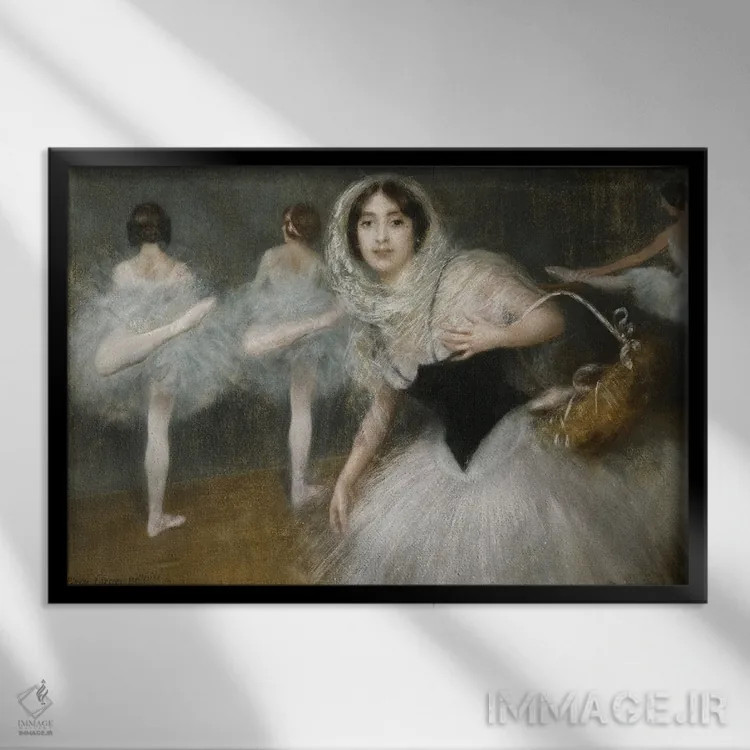 تابلو رقصندگان اثر پیر کاریه-بلوُز - نمای قابدار مشکی