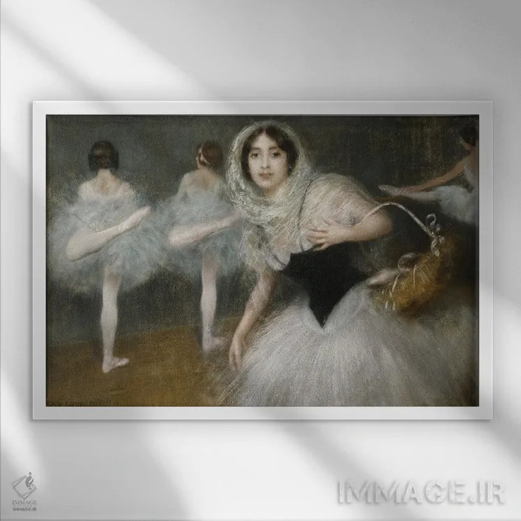 تابلو رقصندگان اثر پیر کاریه-بلوُز - نمای قابدار سفید