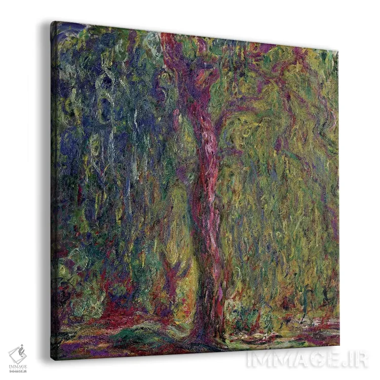 تابلو 1918-19,بید مجنون، ۱۹۱۸-۱۹۱۹ اثر کلود مونه (نقاش معروف فرانسوی) - نمای پرسپکتیو محصول