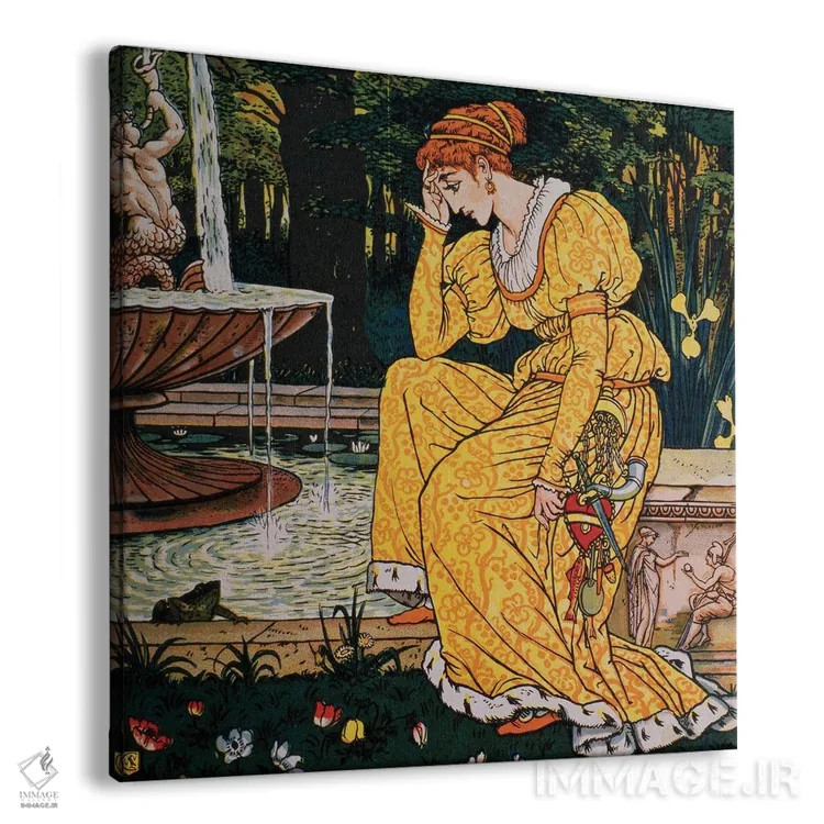 تابلو شاهزاده قورباغه و دختر اثر والتر کرین - نمای پرسپکتیو محصول