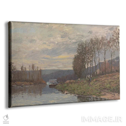 تابلو 1873,سن (رودخانه) ? بوژیوال، ۱۸۷۳ اثر آلفرد سیسلی (نقاش امپرسیونیست انگلیسی-فرانسوی) - نمای پرسپکتیو محصول