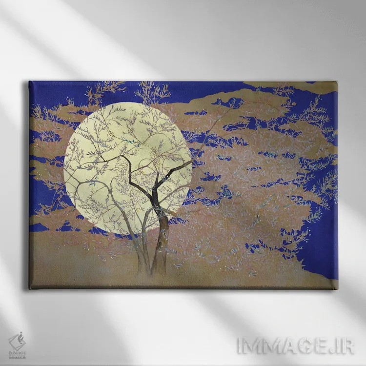 تابلو 2018,درخشش نیمهشب، ۲۰۱۸ اثر انگوس همپل - نمای روبهرو روی دیوار