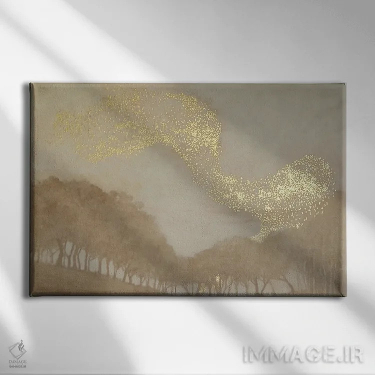 تابلو 2015,همآوایی نور، ۲۰۱۵ اثر انگوس همپل - نمای روبهرو روی دیوار