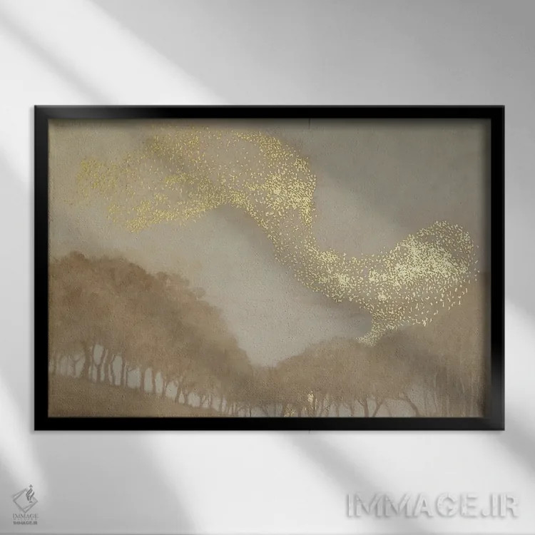 تابلو 2015,همآوایی نور، ۲۰۱۵ اثر انگوس همپل - نمای قابدار مشکی