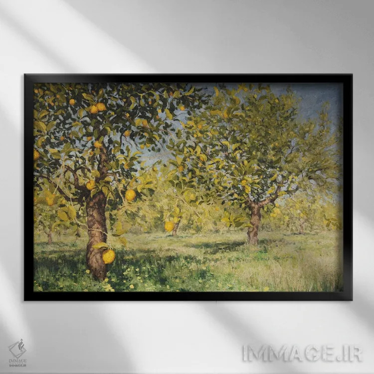 تابلو 2013,ناممکنی یک درخت لیمو، ۲۰۱۳ اثر انگوس همپل - نمای قابدار مشکی