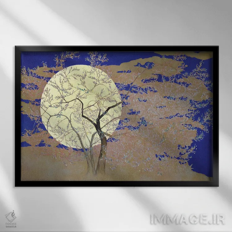 تابلو 2018,درخشش نیمهشب، ۲۰۱۸ اثر انگوس همپل - نمای قابدار مشکی