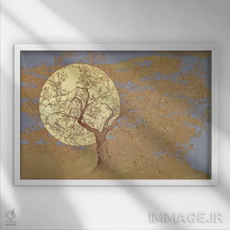 تابلو 2018,خدای کهن، ۲۰۱۸ اثر انگوس همپل - نمای قابدار سفید