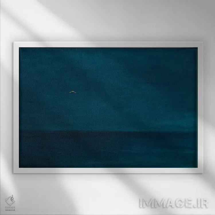 تابلو 2016,پرواز خاموش، ۲۰۱۶ اثر انگوس همپل - نمای قابدار سفید