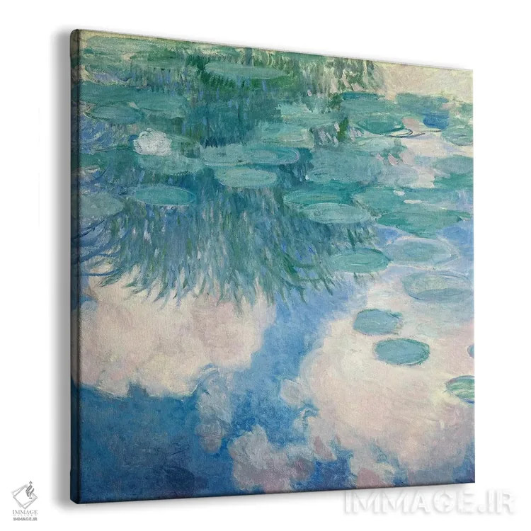 تابلو 1914-17,نیلوفرهای آبی، ۱۹۱۴-۱۹۱۷ اثر کلود مونه (نقاش معروف فرانسوی) - نمای پرسپکتیو محصول