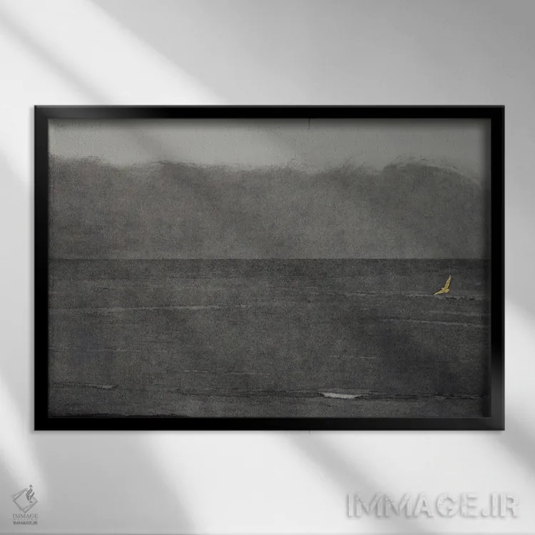 تابلو 2017,پرواز خاموش، ۲۰۱۷ اثر انگوس همپل - نمای قابدار مشکی