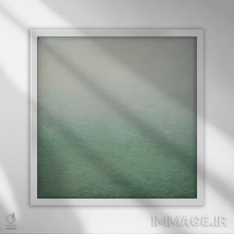 تابلو آرامش آب جاری اثر انگوس همپل - نمای قابدار سفید