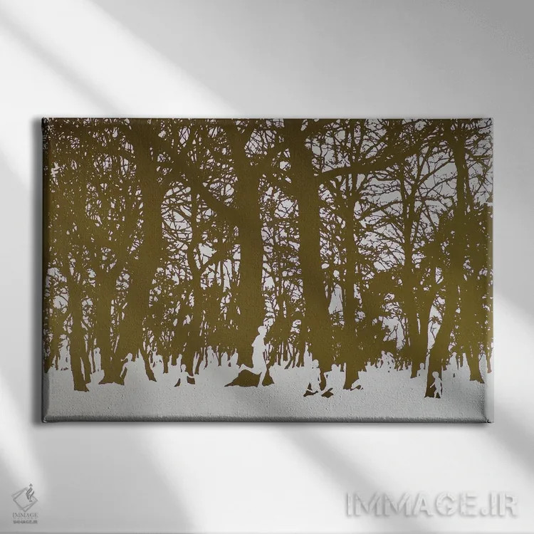 تابلو 2017,درختهای زندگی، ۲۰۱۷ اثر انگوس همپل - نمای روبهرو روی دیوار