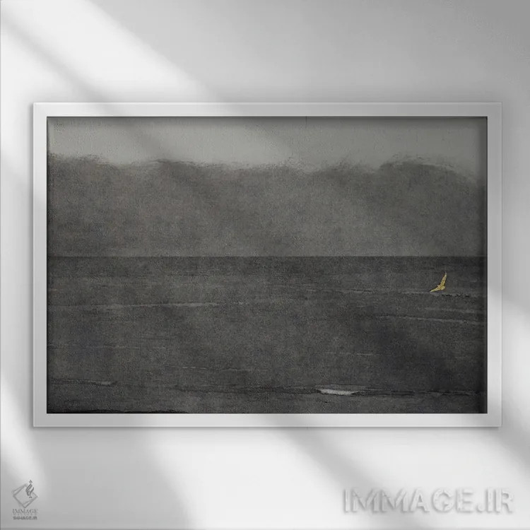 تابلو 2017,پرواز خاموش، ۲۰۱۷ اثر انگوس همپل - نمای قابدار سفید