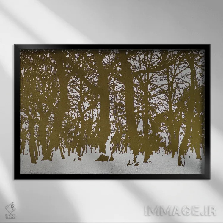 تابلو 2017,درختهای زندگی، ۲۰۱۷ اثر انگوس همپل - نمای قابدار مشکی