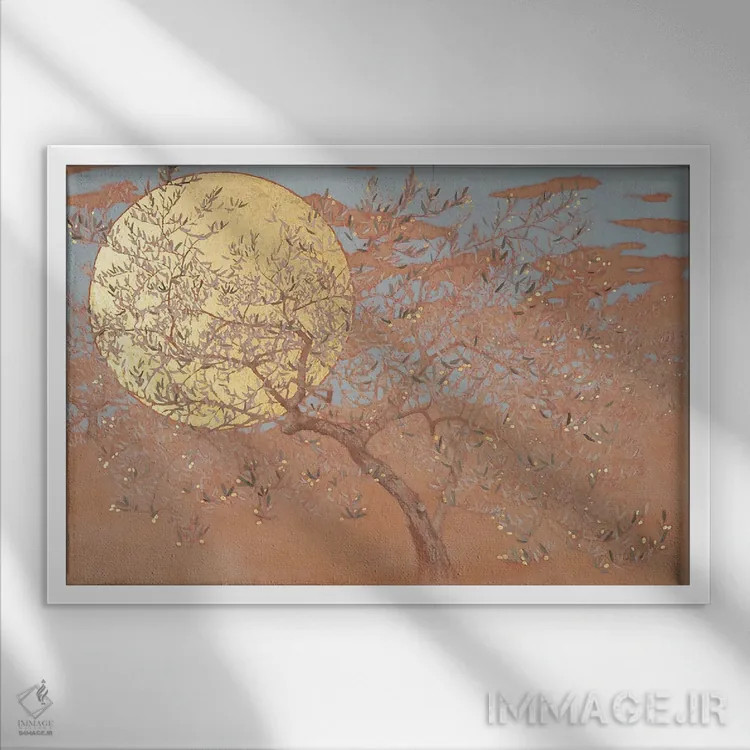 تابلو نیروی زندگی اثر انگوس همپل - نمای قابدار سفید